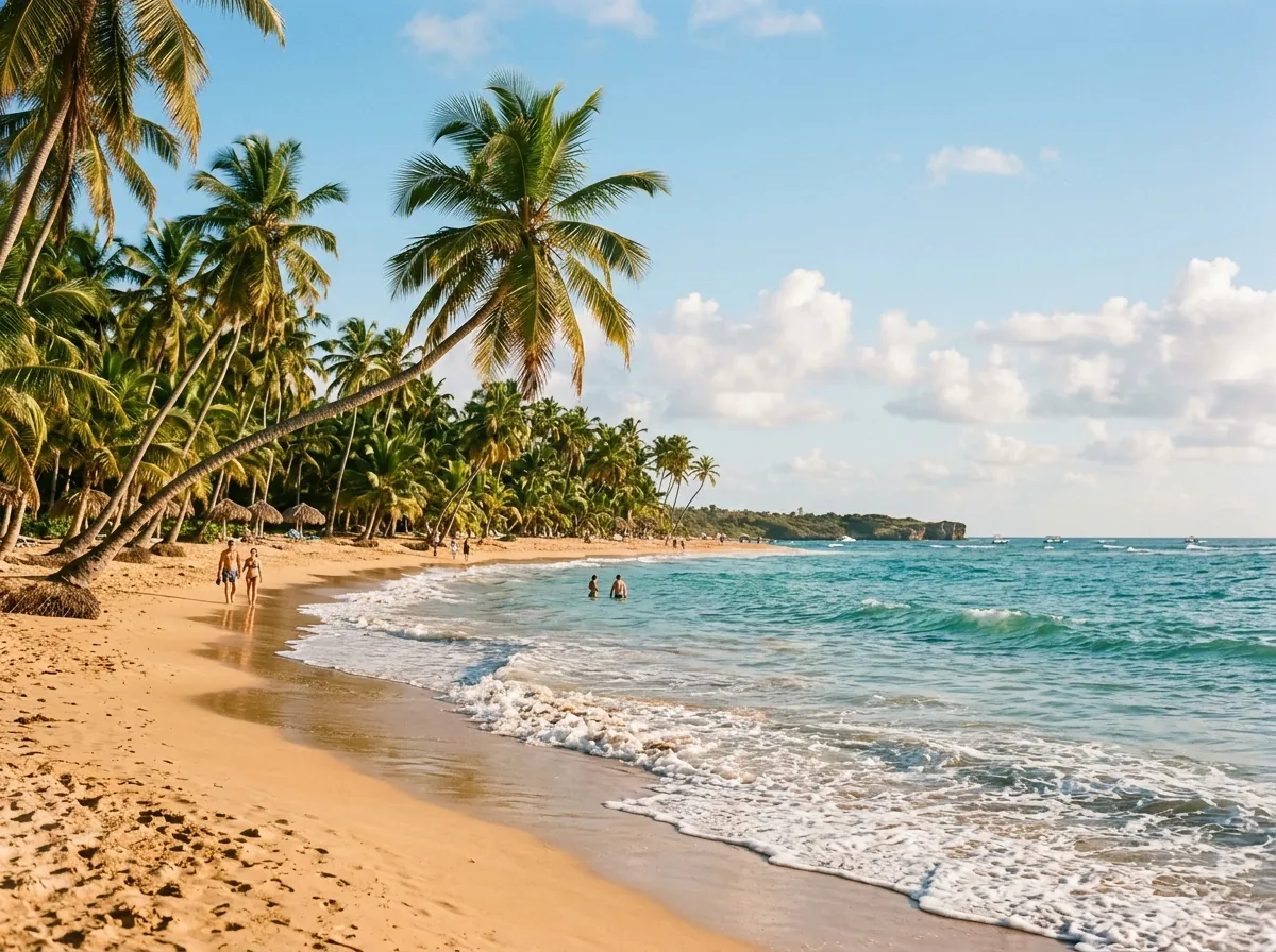 Punta Cana sunset beach road